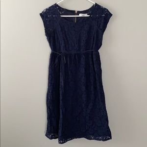Navy blue maternity dress